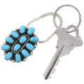 Navajo Cluster Turquoise Silver Key Chain by Chris Begay 0322