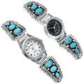 High Grade Sleeping Beauty Turquoise Navajo Watch Timepiece Included 44775