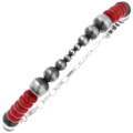 Sterling Silver Coral Beaded Bracelet 44831