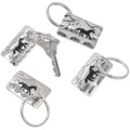 Running Horse Key Rings Durable Nickel Silver Navajo Randall Nezzie 44841