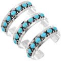Classic Navajo Made Turquoise Bracelet High Grade Sleeping Beauty Stones 44884