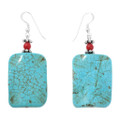 Native American Chunky Turquoise Earrings 44927