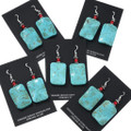 French Hook Turquoise Slab Dangle Earrings 44927
