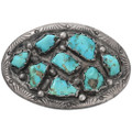 Vintage Zuni Turquoise Belt Buckle 44933