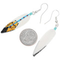 French Hook Feather Earrings Native Made 44996