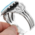 Large Natural Turquoise sterling Silver Bracelet 44997