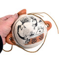 Hopi Pottery Canteen Hand Painted Kokopelli Rain Designs 46014