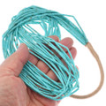 Turquoise Heishi Necklace 15 Strand Wrapped Ends 45036
