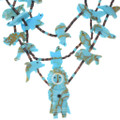Turquoise Animal Fetish Necklace Kachina Centerpiece 45042