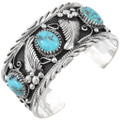 Navajo Ithaca Peak Turquoise Cuff Bracelet 46039