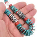 Native American Beaded Turquoise Necklace Thomas Singer Style 46049