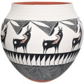 Vintage Heartline Deer Acoma Pottery Louise Amos 46065