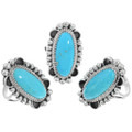 High Grade Sleeping Beauty Turquoise Navajo Ladies Ring 46067