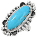 Sterling Silver Navajo Sleeping Beauty Turquoise Ring 46067