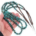 Beaded Navajo Turquoise Nugget Necklace 46069