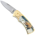 Bear Handle Stainless Steel Folding Knife 46079