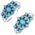 Blue Turquoise Navajo Cuff Bracelet Genuine Sleeping Beauty Stones 46083