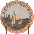 Vintage Hand Painted Antelope Kachina Hopi Pottery Plate 46096
