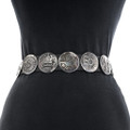 Storyteller Patterns Sterling Silver Concho Belt Vintage Patina 46121