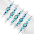 High Grade Turquoise Sterling Silver Thin Cuff Bracelet 46125