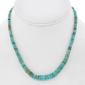 Genuine Turquoise Heishi Choker Necklace 46132