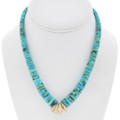 Santo Domingo Turquoise Necklace Bone Bead Centerpiece 46132