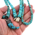 Native American Beaded Turquoise Heishi Necklace 46132