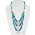 Native American White Buffalo Turquoise Necklace 46139
