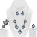 Matching Set Navajo Turquoise Necklace Bracelet Ring 46171