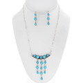 Sleeping Beauty Turquoise Necklace Earrings Set 46172
