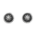 Navajo Sterling Silver Concho Earrings 46181