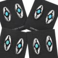 Navajo Rug Pattern Turquoise Post Earrings 46183