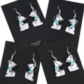 Charlie Brown Peanuts Snoopy Mother of Pearl Inlay Zuni Earrings Zuni Toons 46184