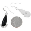 Navajo Made Sterling Silver Onyx Earrings Artist Annie Spencer 46185