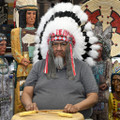 Genuine Native American Feather Headdress Beaded Headband 46187