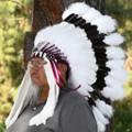 Full Size Beaded Feather Chief Headdress 46188