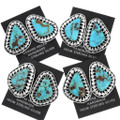 Authentic Navajo Made Turquoise Earrings Artist Sharon McCarthy Signed 46215