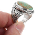 Turquoise Sterling Silver Native American Mens Ring 46225