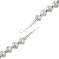 Sterling Silver Navajo Desert Pearls Beaded Necklace Earrings Cross Pendant Set 46233