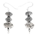 Matching Fluted Sterling Silver Desert Pearl Bead Earrings 46240