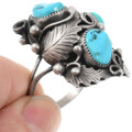 Old Pawn Sterling Silver Vintage Arizona Turquoise Ring 46251