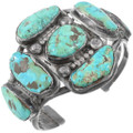 Vintage Navajo Turquoise Mountain Sterling Silver Cuff Bracelet 46253