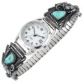 Old Pawn Navajo Sterling Silver Turquoise Watch 46260