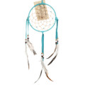 Turquoise Leather Native American Dreamcatcher 46264
