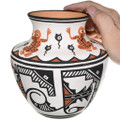 Zuni Frog Tadpole Design Polychrome Effigy Pottery 46272