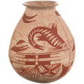 Mata Ortiz Mimbres Marbled Pottery Olla 46276