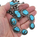 High Grade Turquoise Vintage Ithaca Peak Native American Necklace 46319