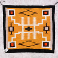 Yellow Storm Pattern Navajo Rug 46325