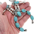 Squash Blossom Necklace Earrings Set Navajo Turquoise Jewelry Set