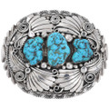 Vintage Navajo Sleeping Beauty Turquoise Belt Buckle 46449